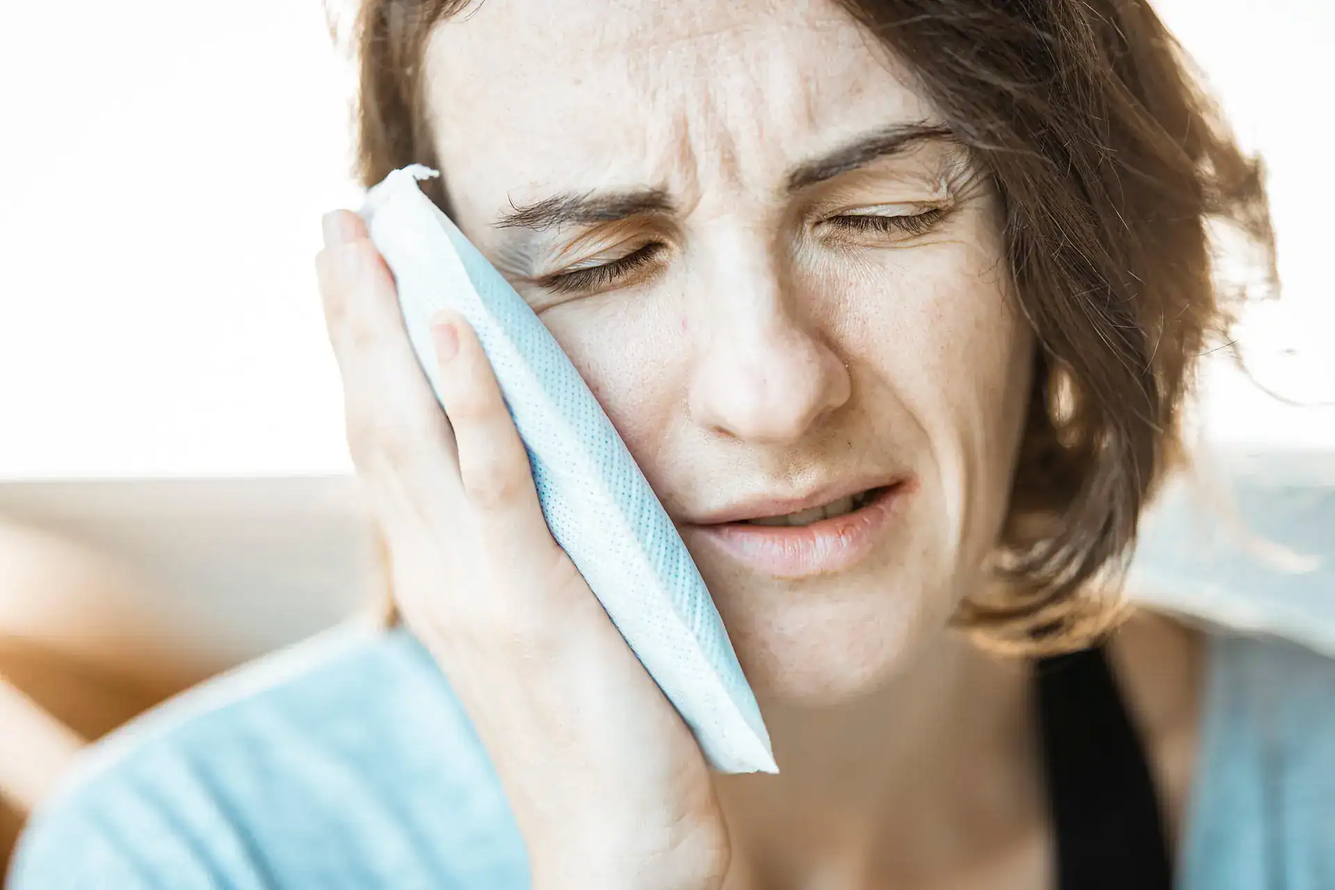 person suffering from not having healthy oral hygiene